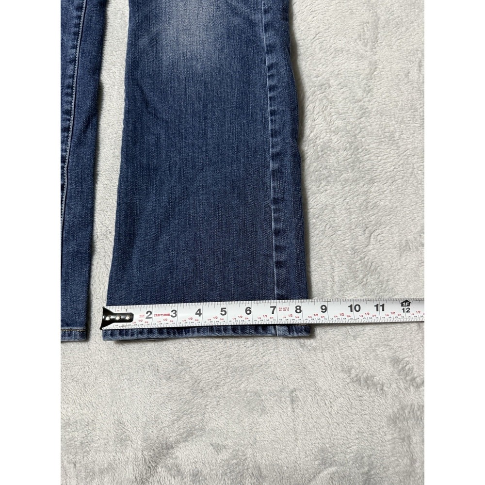 American Eagle Jeans Womens 8 Long Blue Medium Wash Slim Boot Low Rise 30x27.5 - Picture 2 of 9